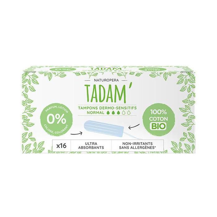 Tadam&#039; Hygiène Féminine Tampon Dermo-Sensitif Normal Bio 16 unités
