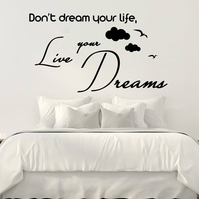 Autocollant Sticker Citations Don't dream your life, Live your dreams