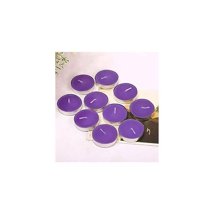 Lot de 10 Bougie parfumée avec arome de lavande -pour décoration et anniversaire