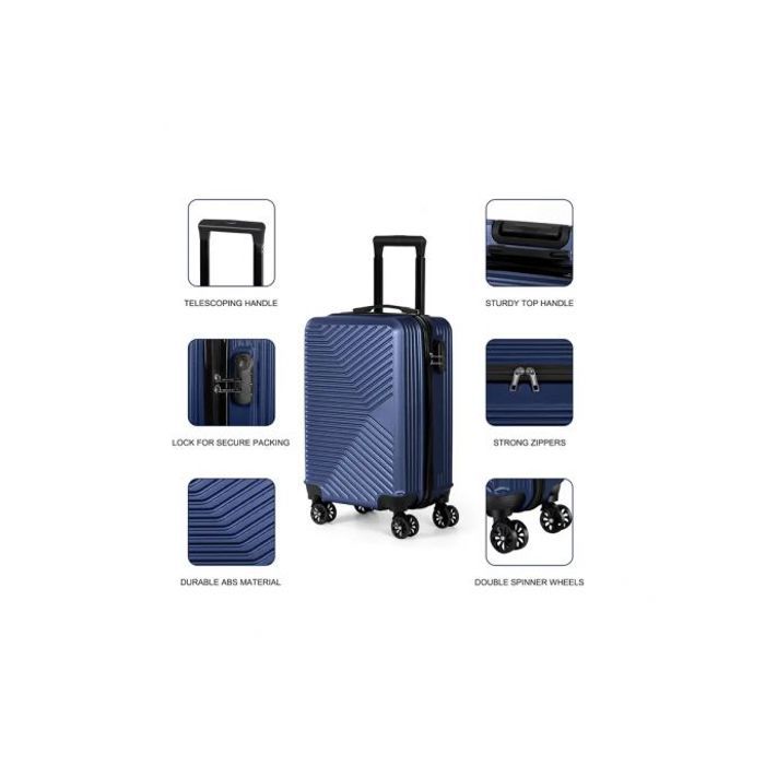 Valise Moyenne 65 cm Bleu Marine - Polycarbonate