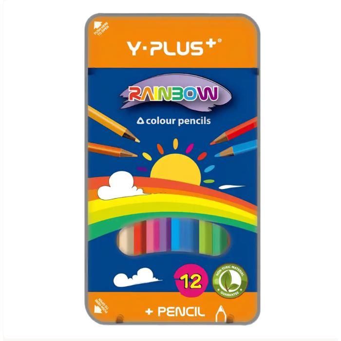 Boîte de 12 crayons de couleur Y-Plus+ Rainbow