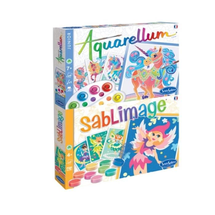 Kits de loisirs créatifs - SENTOSPHERE - Licorne et Fée - 2 kits - Pour enfants à partir de 4 ans - Multicolore