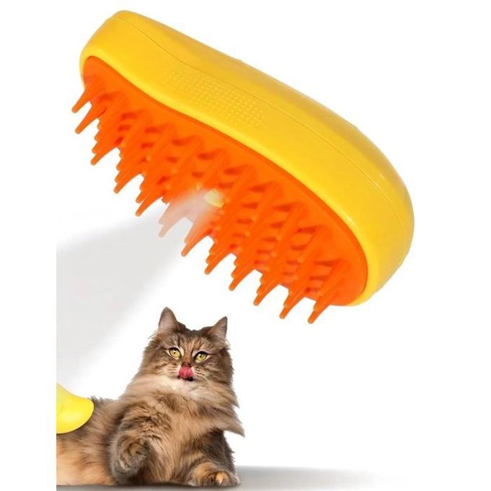 Pet Brands Brosse Chien Chat à Vapeur,3 En 1 Brosse À Poils De Chat À Vapeur Électrique