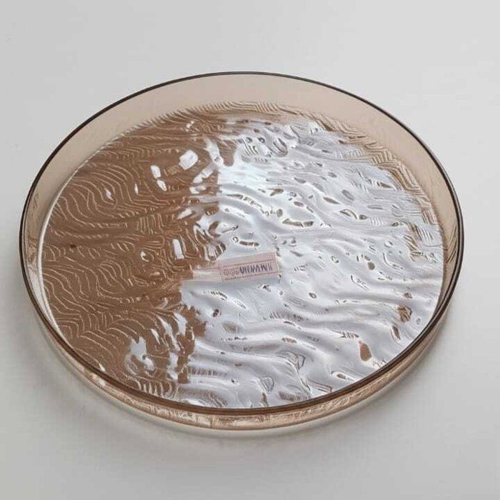 Plat en verre avec bord – Design décoratif raffiné mesures