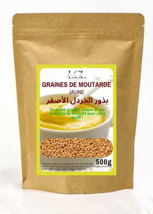 500g - Graines de moutarde jaune : bienfaits et gourmandise