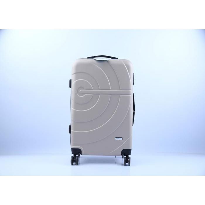 Valise - TOP TRAVEL - Athène - 60 CM - ABS - Beige - 4 Roulettes 360°