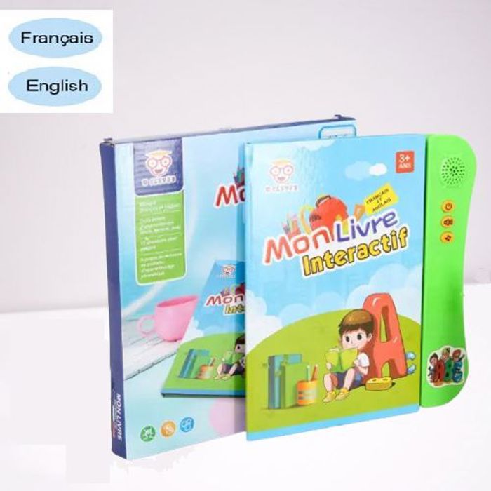 Mon livre - Livre educatif interactif bilingue pour enfants en Français et Anglais