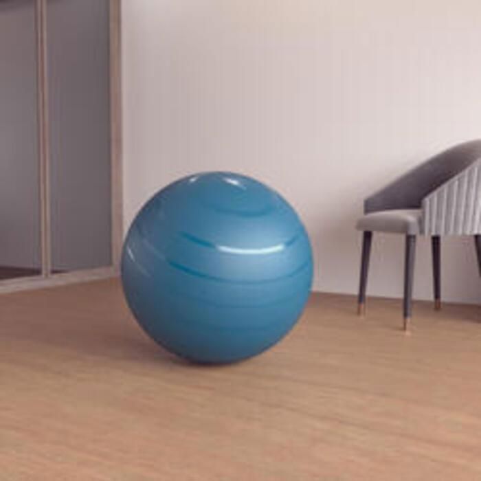 GYM BALL RÉSISTANT TAILLE 3 / 75 cm - BLEU