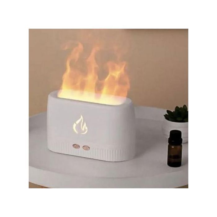 Humidificateur et diffuseur de brume effet flamme, Diffuseur d'huiles essentielles , Multi couleur.