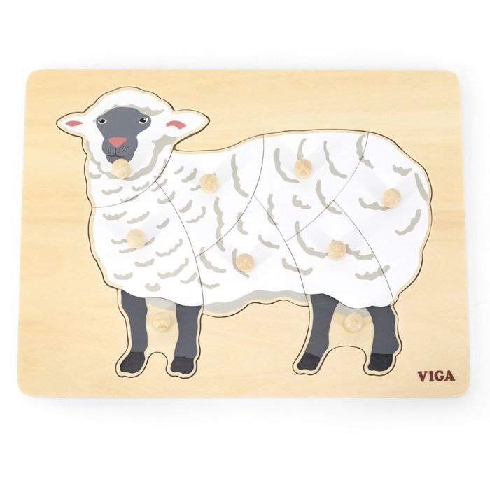 Viga - Puzzle Montessori Mouton 8 pièces