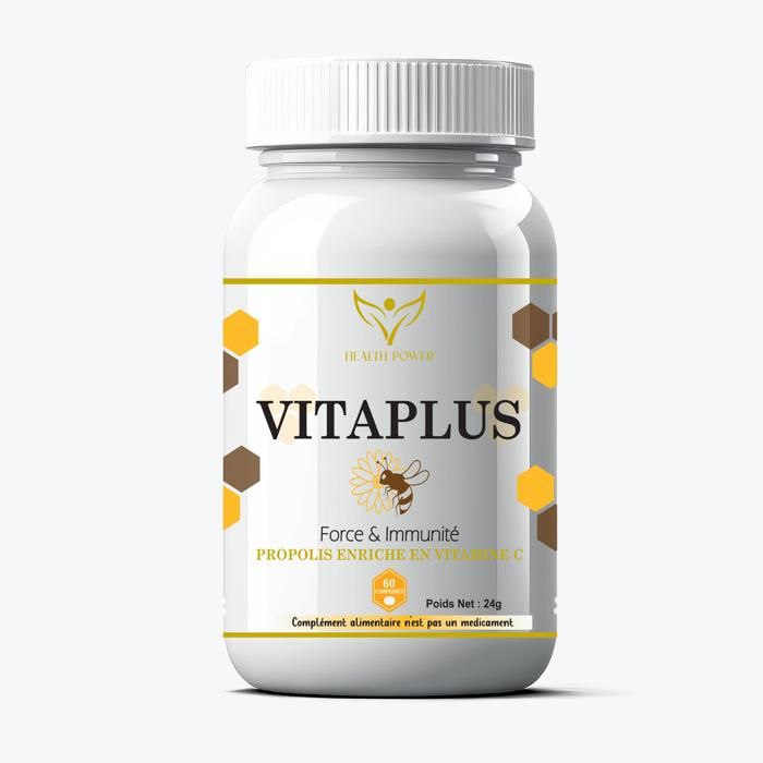 VITAPLUS ( propolis ) 60 Comprimés - Force & Immunité Propolis Enrichie en Vitamine C