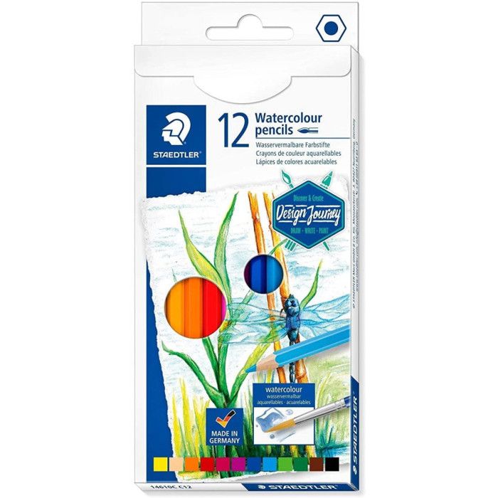 Crayon de couleur - STAEDTLER - 14610C - 12 aquarellables - Bois certifié - Mixte