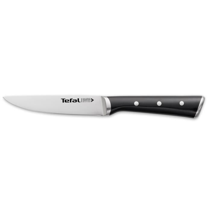 TEFAL Couteau utilitaire 11 cm, Couteau de cuisine, Lame en acier inoxydable allemand, Tranchant durable, Garantie 10 ans K2320914