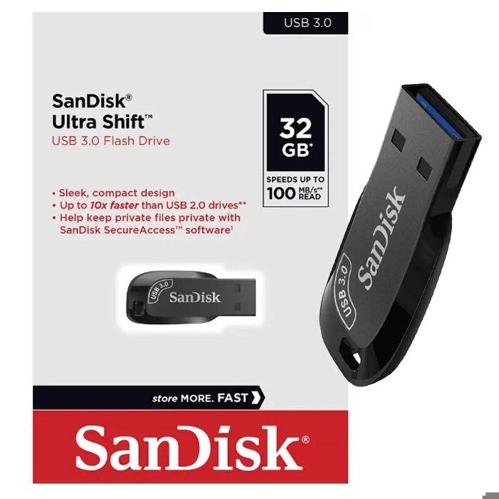 Usb sandisque 32gb ultra shift