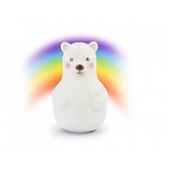 Veilleuse - PABOBO - Ours Lumicolor - Détecte les couleurs - Lumière blanche chaude - Rechargeable USB