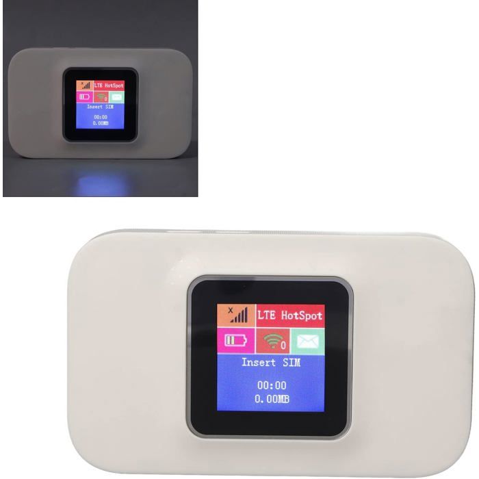 Modem 4G LTE WiFi Hotspot avec batterie10 heures plus carte sim