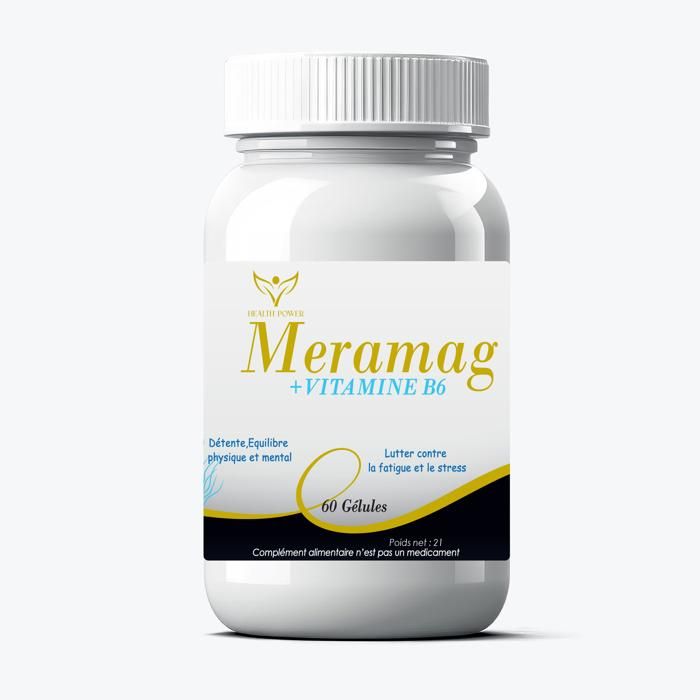 Meramag ( magnésium ) + VITAMINE B6 60 Gélules