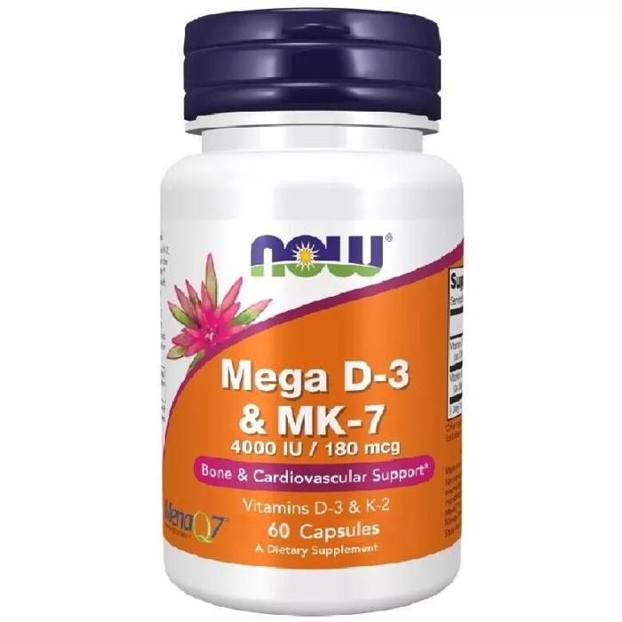Mega D-3 & K-2 MK-7  (4000IU/180mcg) 60 capsules