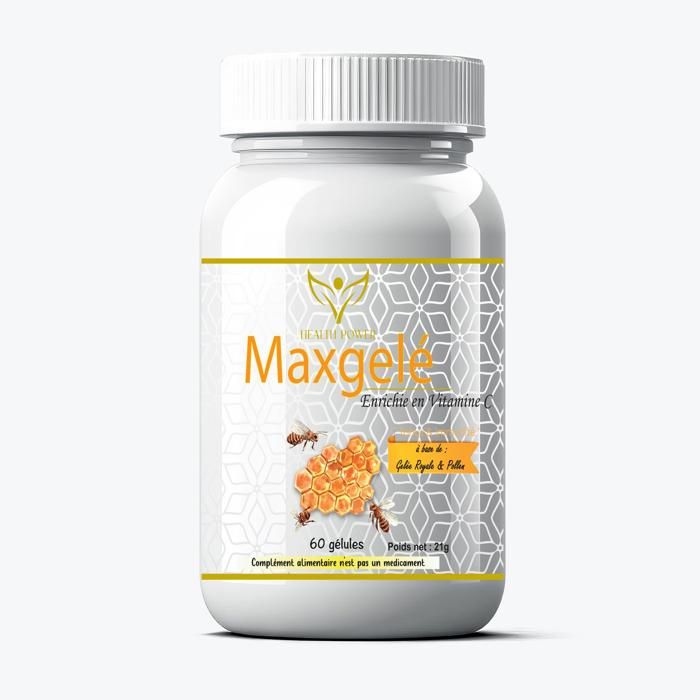 Maxgelé ( gelée royale ) 60 Gélules - Enrichie en Vitamine C