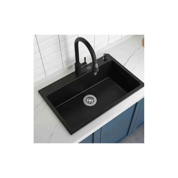 Evier de cuisine - SM - 50X40 cm - Inox noir - Contemporain - Encastrable