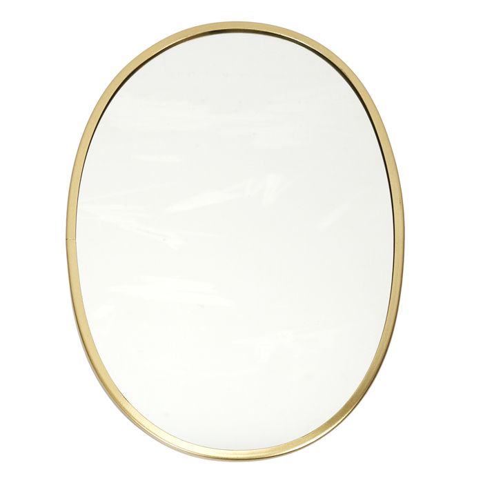 Miroir Mural - PARIS PRIX - Contour Ovale - 34cm - Or - Métal