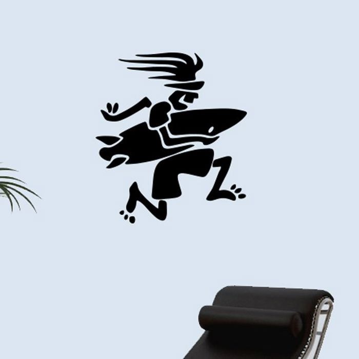 Sticker mural - Summer Surf - Vinyle - Noir - Enfant - Design contemporain