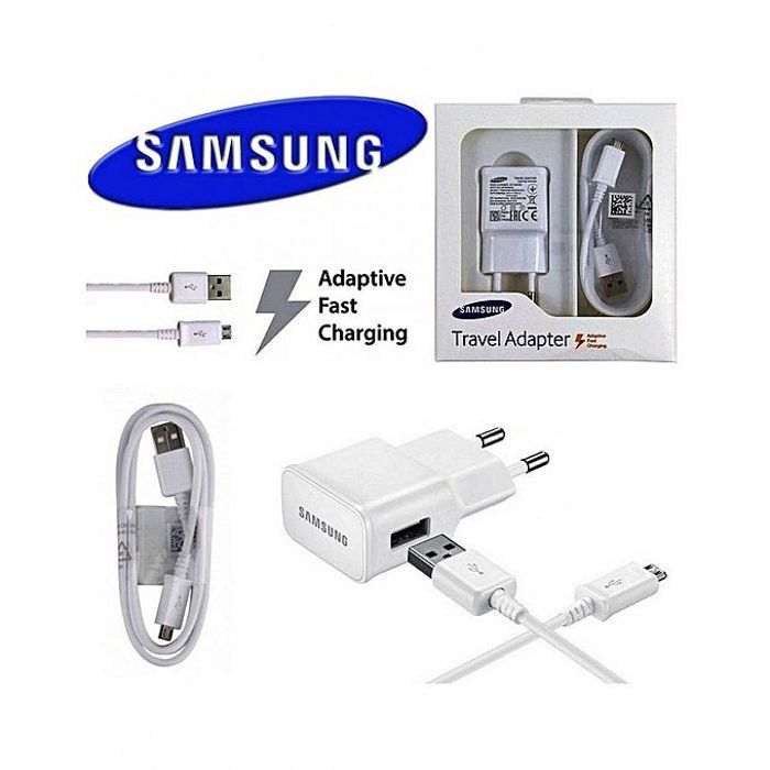 Samsung Chargeur secteur rapide Fast Originale Societe + Câble Micro USB Pour Smartphones Haute Gamme-EP-TA20EWSUGWW