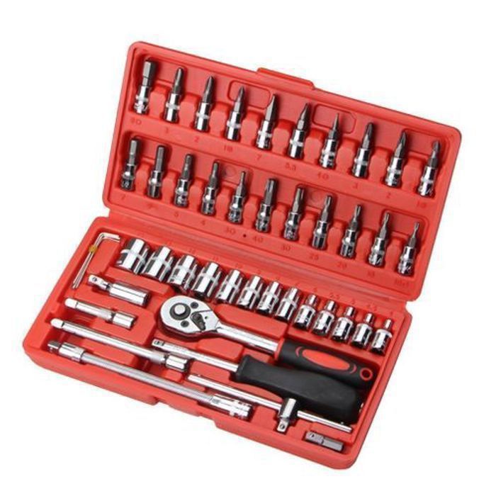 Kit d'outils - AIWA - 46 pièces - Boîte de rangement - Outils de réparation - Matériau robuste