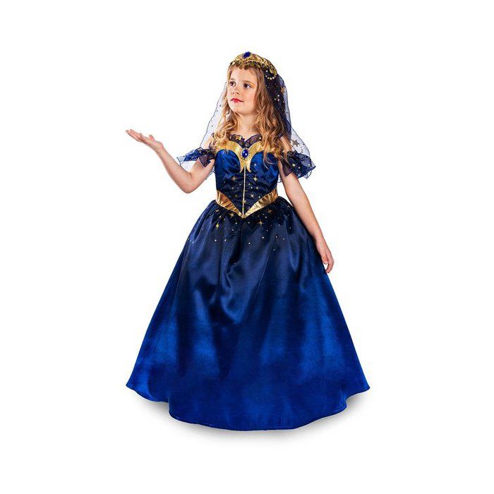 Déguisement - Prestige - Princesse Luna - Robe Rouge Satin - Tiare - Cerceau Inclus