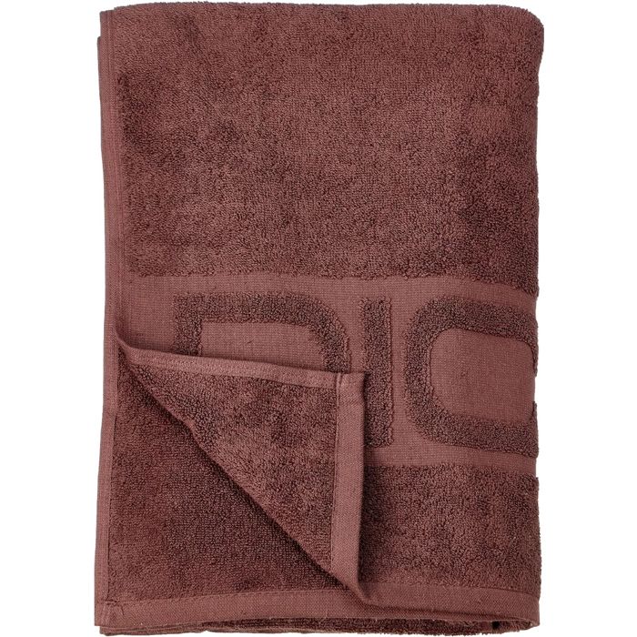 Serviette - DICE - 50x90cm - Marron - Coton 100% - Lavable