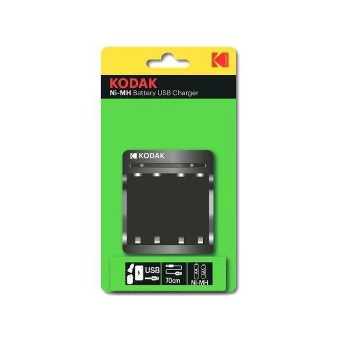 Kodak Chargeur Usb Batterie 4x AAA ou 4x AA pour Pile Ni-mh Rechargeable