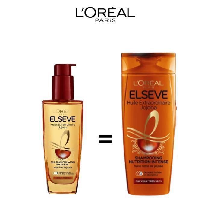 L’Oréal Paris – Pack Huile Extraordinaire Cheveux Très Secs – Shampooing 200 ml
