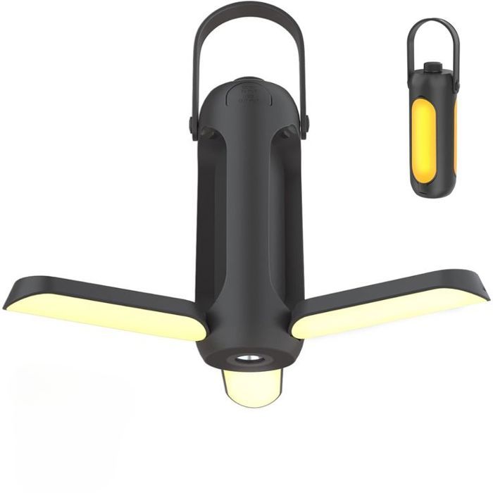Lampe de Camping Multifonction - GENERIC - 10000mAh - Rechargeable - 720 Lumens - Pliante