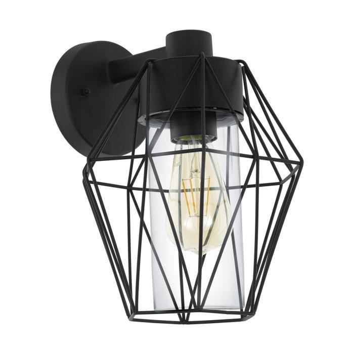 Lumière extérieure - Eglo - Canove - Noir - IP44 - 1 ampoule E27