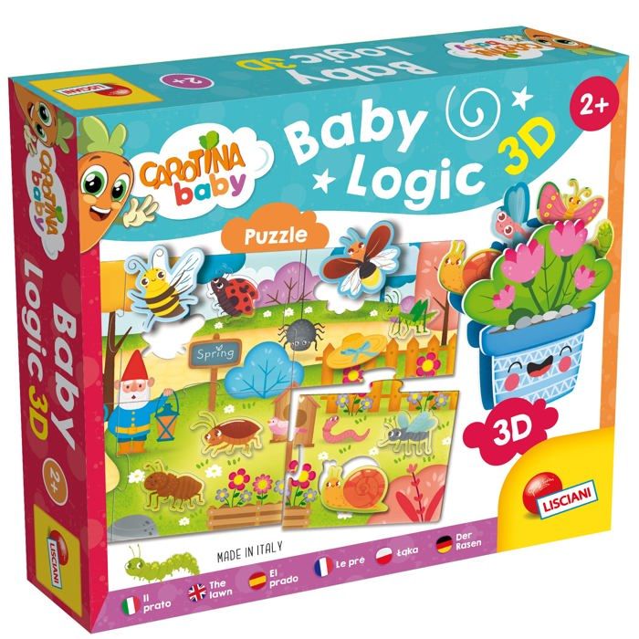 Puzzle Liscianigiochi - 92550 - Carotina Baby Logic 3D Le pelouse, , Non Applicable