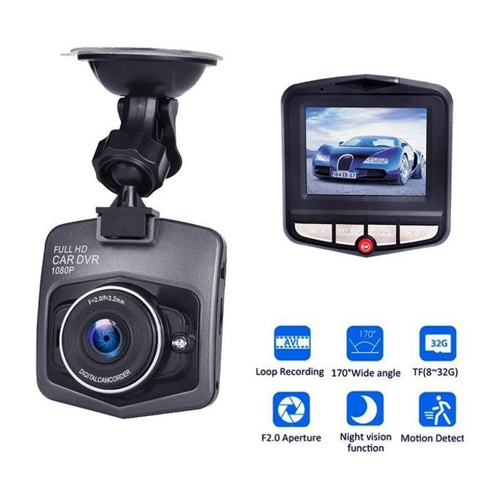 Caméra HD 1080P pour Tableau de Bord de Voiture,Enregistreur DVR,Vue Arrière existent,carte 16G