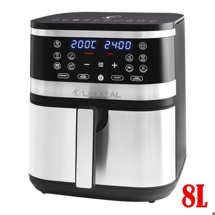 Air frayer grand format XXL, 8 litre 1800w, Friteuse TACTIL, Air fryer