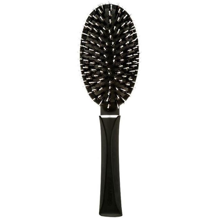 Glamour Studio Brosse cheveux pneumatique antibactérienne avec double empoilage. Bouts ronds epoxy : blancs ou rose clair. Coloris a