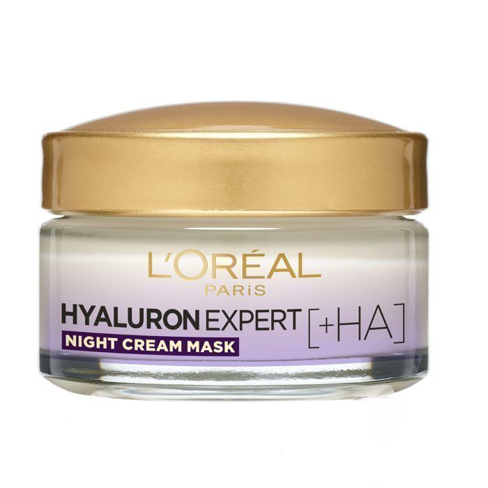 Crème de Nuit Hydratante - L'Oréal Paris - Hyaluron Expert - Acide Hyaluronique - 50 ml - Non Comédogène