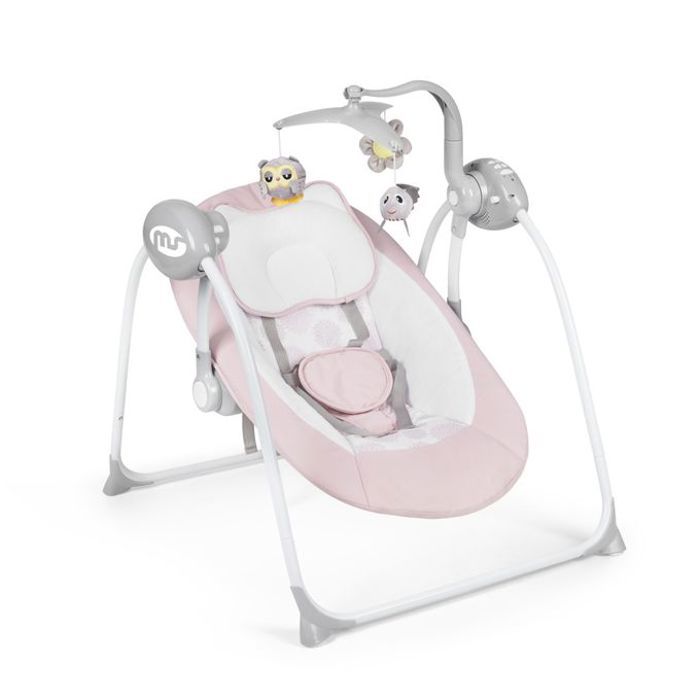 Balançoire - MS - Columpio musical pliable - Rose - Portable - 5 points de sécurité