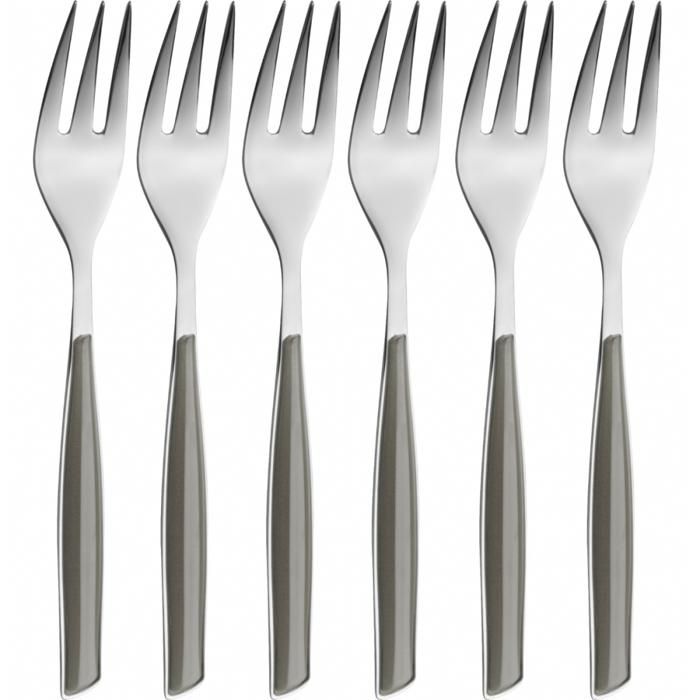 GLAMOUR 6PC FOURCHETTE GATEAU SILVER