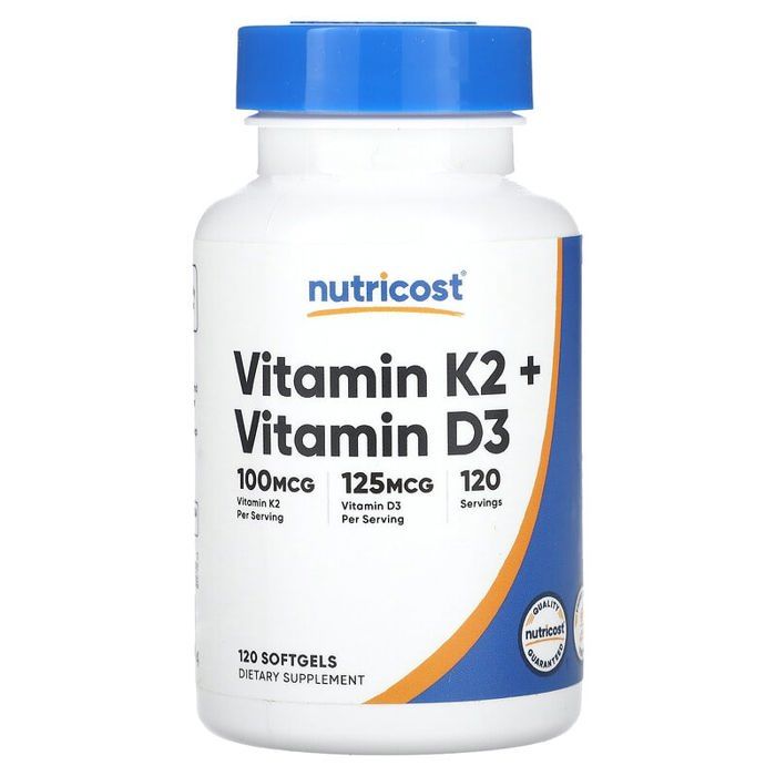 Vitamine K2 + Vitamine D3, 120 capsules