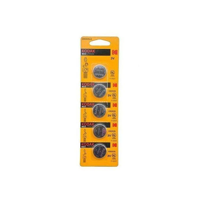 Kodak 5 Pile boutons 3V (Blister) au MAX lithium CR 2025