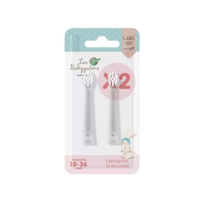Pack de 2 brossettes de rechange pour brosse à dents sonique - 18-36 mois