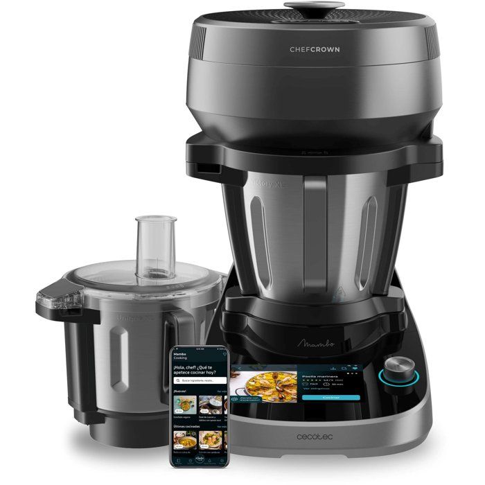 image du robot de cuisine Mambo Maxi Pro en situation avec des plats cuisinés