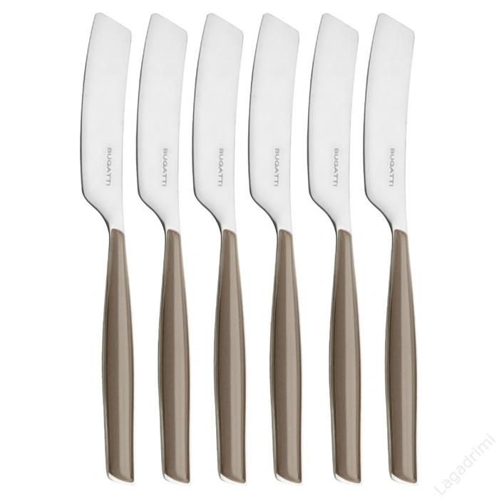 GLAMOUR 6PC COUTEAUX A TARTINER TAUPE