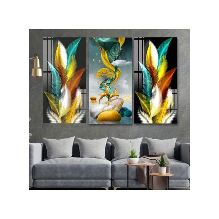 Tableau moderne Multi-colors pour salon 140 x 70 cm