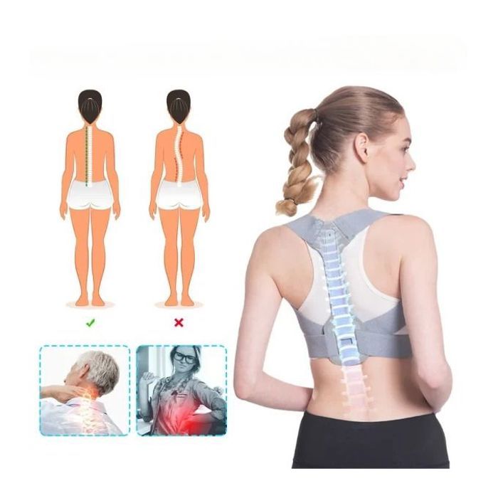 Ceinture de ration de posture du dos réglable pour femmes et hommes
