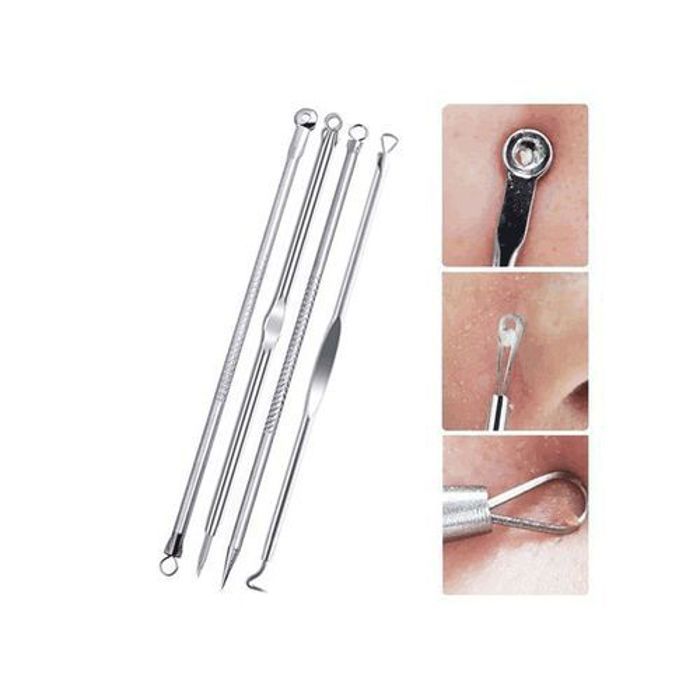 Outils de soin de la peau - Professionnel - 4Pcs - Acier Inoxydable - Anti-dérapant - Non comédogène