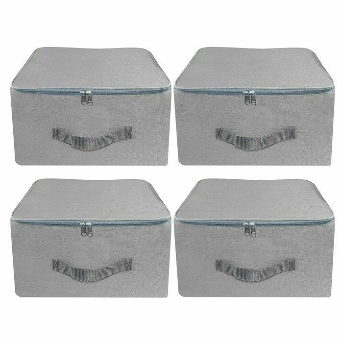 Sac de rangement - Non spécifié - 4 pièces - Nylon - 37 x 33 x 23 cm - Gris